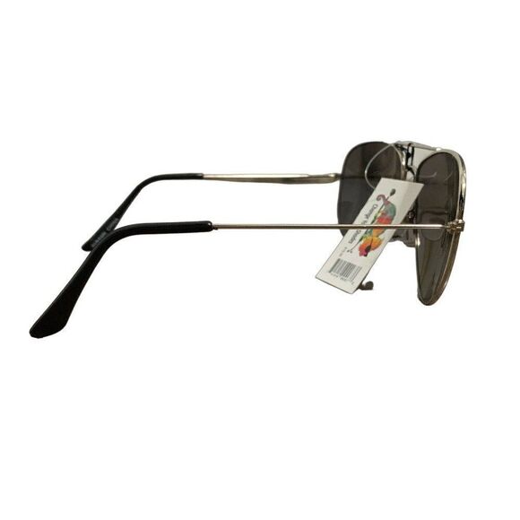 Classic Eyewear New Womens Silver Frame Metallic Gray Lens Sunglasses Uv - Picture 2 of 3